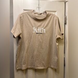 Kith New York Beige Short Sleeve Logo Tee